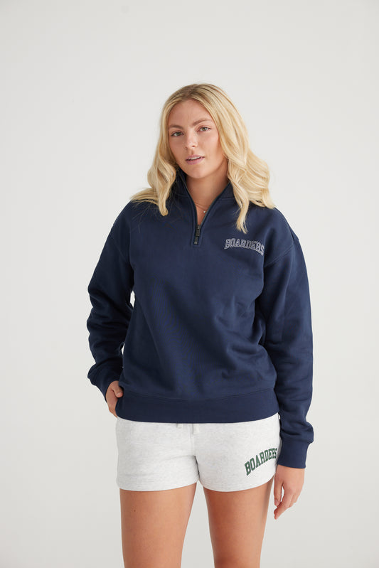 Unisex Quarter Zip Navy