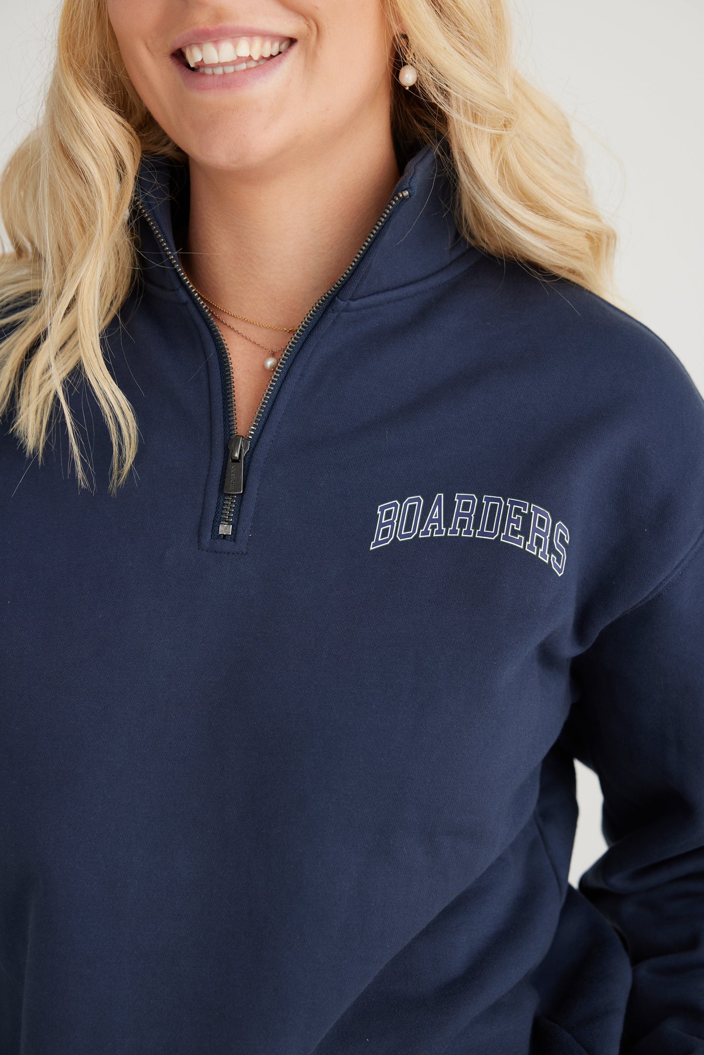 Unisex Quarter Zip Navy