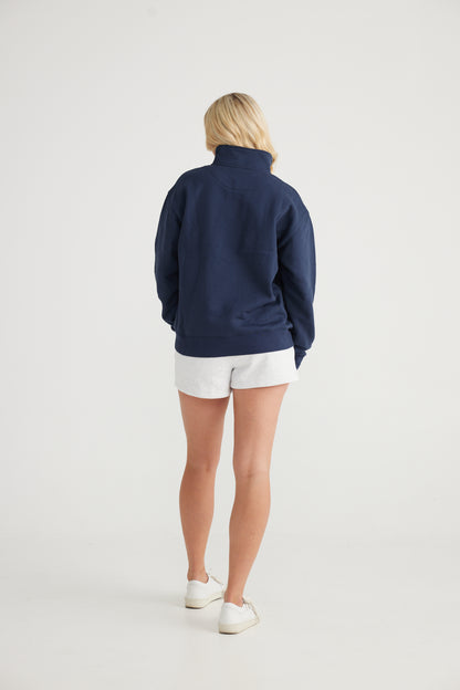 Unisex Quarter Zip Navy