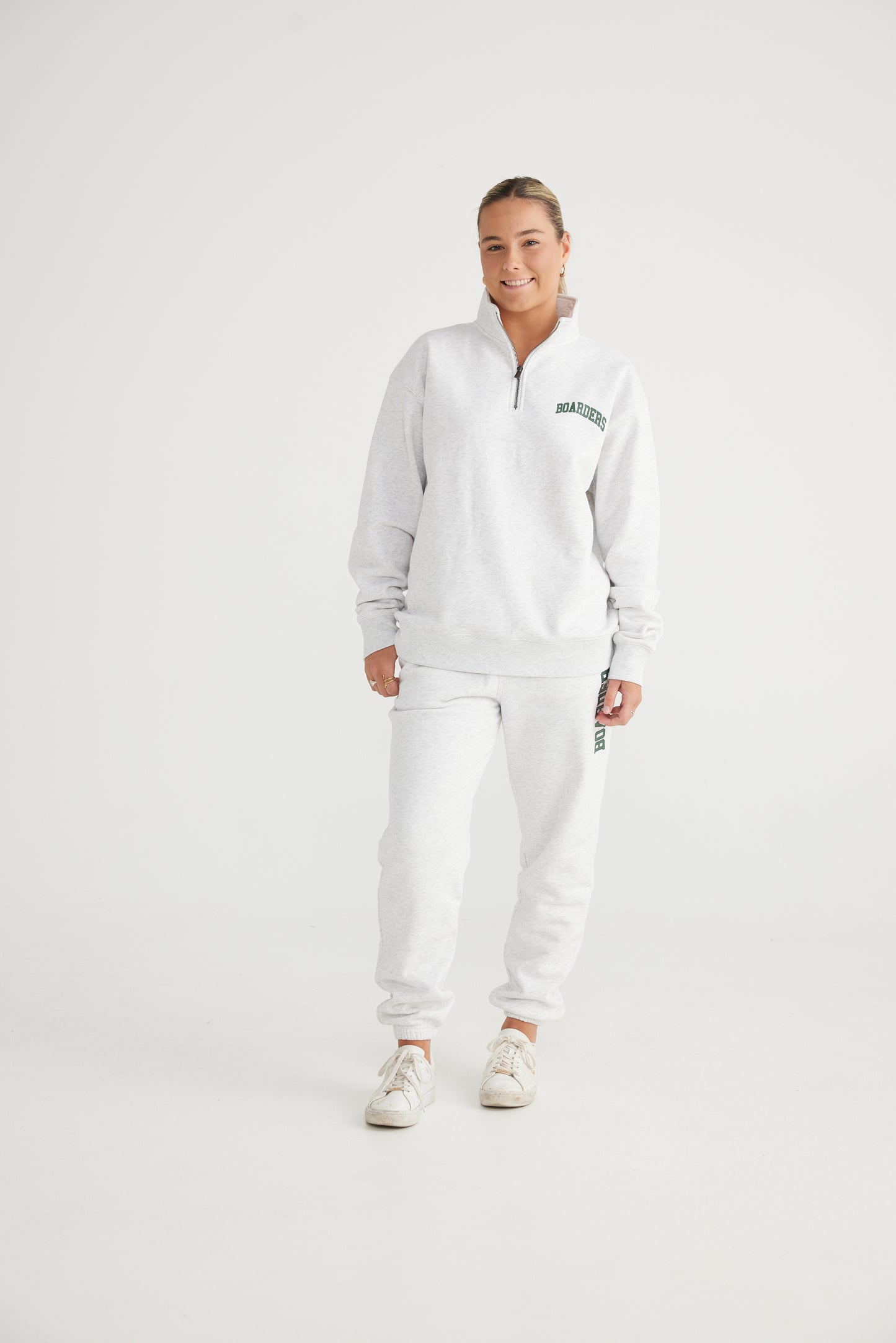 Womens Track Pants White Marle