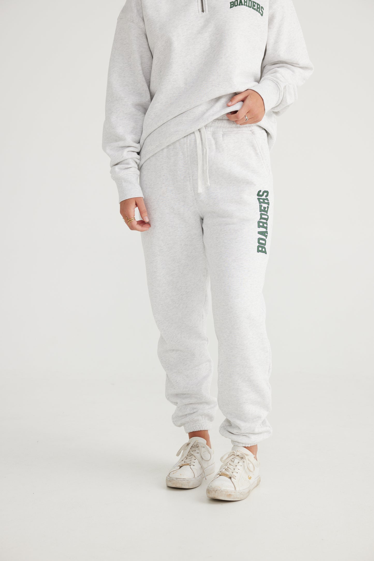 Womens Track Pants White Marle