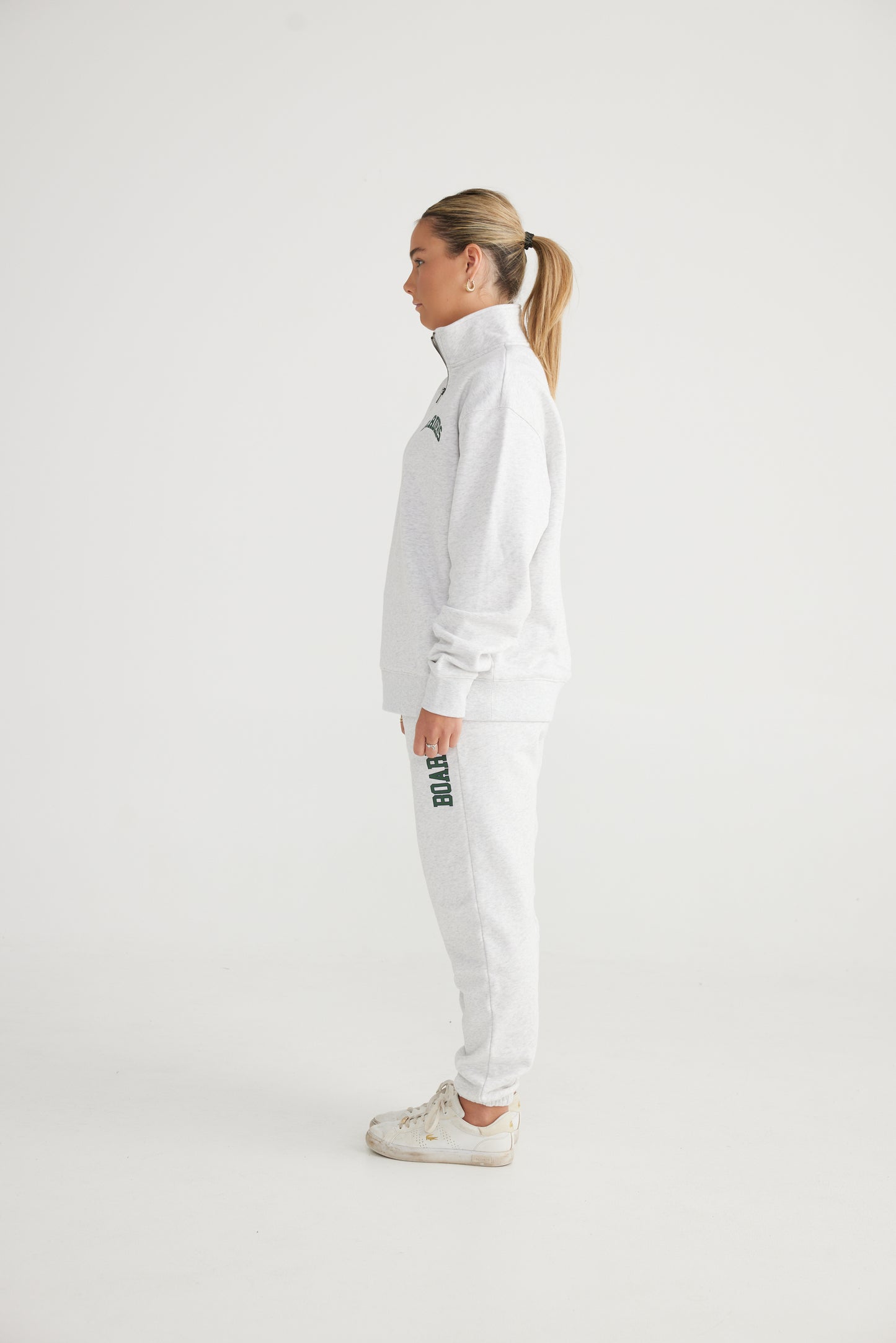 Womens Track Pants White Marle